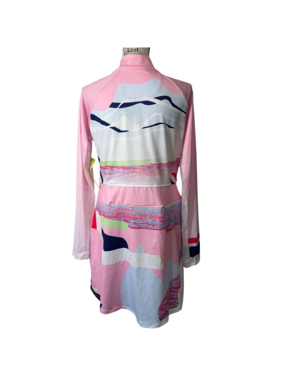 Lucky In Love Womens Size M Dress 1/4 Zip Pink Long Sleeve UV 50 Pickleball NEW - Picture 3 of 8